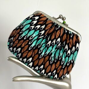 Vera Bradley Kiss Kiss Coin Purse Sierra Stream